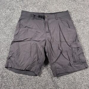 Prana Zion Cargo Shorts Men's 32x10" Inseam Charcoal Gray Stretch Hiking Outdoor